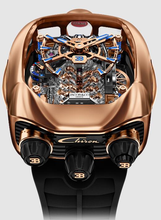Review Jacob & Co Bugatti Chiron Tourbillon ROSE GOLD BU200.40.AA.AA.BBRUA Replica watch
